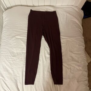 A medium pair of cotton maroon high waisted leggings from Old Navy